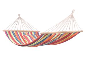 'Tura' Spreaderbar Eénpersoons Hangmat - 120 kg - Veelkleurig - Spreidstang - 123 Hammock