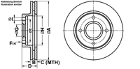 Remschijf PowerDisc ATE, Remschijftype: Geventileerd: , u.a. für Ford, Mazda - thumbnail