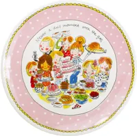 Blond Amsterdam schaal aardewerk stip 33x3.5cm multi