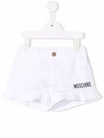 Moschino Kids short volanté en jean - Blanc - thumbnail