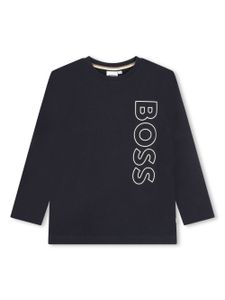 BOSS Kidswear t-shirt en coton à logo imprimé - Bleu