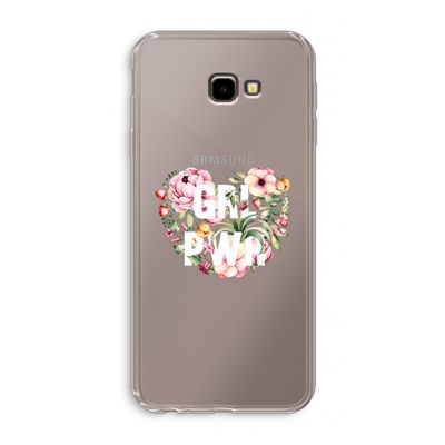 GRL PWR Flower: Samsung Galaxy J4 Plus Transparant Hoesje