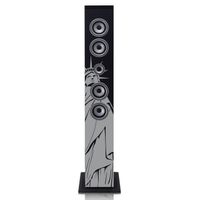 Speaker toren met Bluetooth®, FM Radio, USB- en SD speler Ices Zwart-Grijs - thumbnail