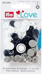 Prym Love Color Drukknoop 12,4mm 02 Marine / Grijs / Wit