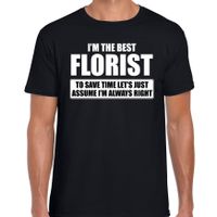 I'm the best florist t-shirt zwart heren - De beste bloemist cadeau 2XL  - - thumbnail