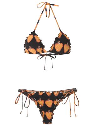 Amir Slama bikini imprimé - Noir