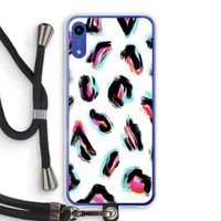 Cheetah color: Honor Play 8A Transparant Hoesje met koord