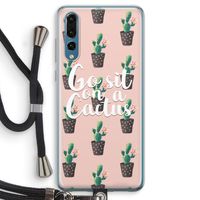 Cactus quote: Huawei P20 Pro Transparant Hoesje met koord
