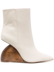 Cult Gaia bottines Livi en cuir 107 mm - Tons neutres