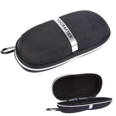 HDCRAFTER E-001 zonnebril rits stijl vaste bril bescherm behuizing + Microfiber doek grootte: 16 * 7 * 4 cm