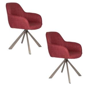 Housecraft Living Toye Eetkamerstoel Rood - Set van 2