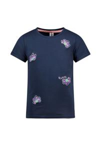 B.Nosy Meisjes t-shirt - Vivianne - Navy blauw