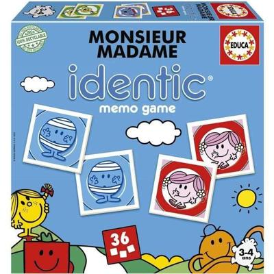 Monsieur Madame - identiek - geheugenspel