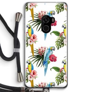 Kleurrijke papegaaien: Xiaomi Mi Mix 2 Transparant Hoesje met koord