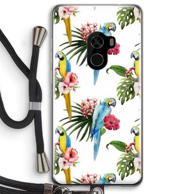 Kleurrijke papegaaien: Xiaomi Mi Mix 2 Transparant Hoesje met koord