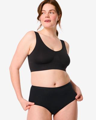 HEMA Dames tailleslip katoen - 2 stuks zwart (zwart)