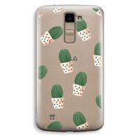 Cactusprint roze: LG K10 (2016) Transparant Hoesje Cactusprint roze: LG K10 (2016) Transparant Hoesje