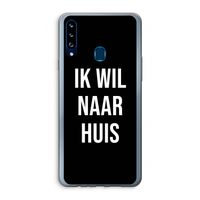 Ik wil naar huis - Zwart: Samsung Galaxy A20s Transparant Hoesje Ik wil naar huis - Zwart: Samsung Galaxy A20s Transparant Hoesje