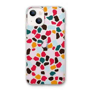 Colored Giraffe: iPhone 13 mini Transparant Hoesje
