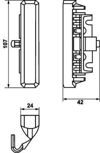 Flitsl.set BST VERT geel beugel 11-30V 2XD012160961