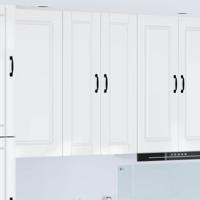 Keukenkast Hoogglans wit 30 x 31 x 100 cm Bewerkt hout