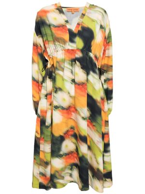 Stine Goya robe mi-longue Veroma à fleurs abstraites - Multicolore