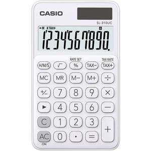 Casio SL-310UC Zakrekenmachine Wit Aantal displayposities: 10 werkt op zonne-energie, werkt op batterijen (b x h x d) 70 x 8 x 118 mm