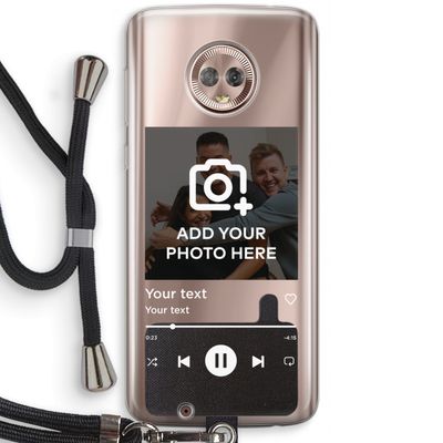 Music Player: Motorola Moto G6 Transparant Hoesje met koord