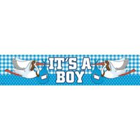 Geboorte jongen gevelbanner 'It's a boy'