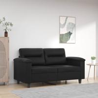 Tweezitsbank 120 cm kunstleer zwart - thumbnail