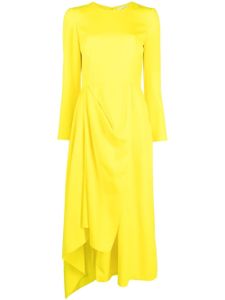 Alexander McQueen robe mi-longue à design drapé - Jaune