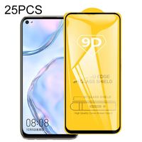 Voor Huawei Nova 6 SE 25 PCS 9D Full Glue Full Screen Tempered Glass Film