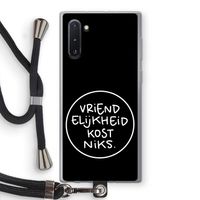 Vriendelijkheid: Samsung Galaxy Note 10 Transparant Hoesje met koord