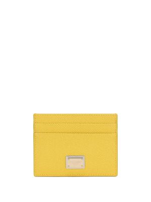 Dolce & Gabbana porte-cartes Dauphine à plaque logo - Jaune