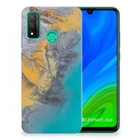 Huawei P Smart 2020 | TPU | Siliconen hoesje | Marble Blue Gold