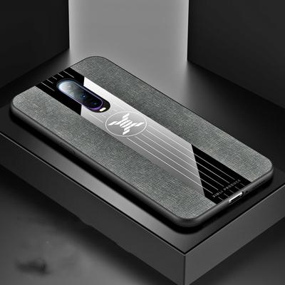 Voor OPPO R17 PRO XINLI stiksels doek Textue schokbestendig TPU beschermhoes (grijs)