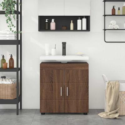 Badkamer wastafelkast bruin eikenkleur 60 x 34 x 63 cm