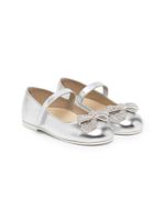 BabyWalker ballerines métallisées à nœud en cristal - Argent