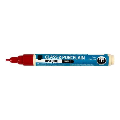 Creativ Company Glas- en porseleinstift dekkend - donkerrood