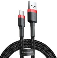 Baseus Cafule USB-kabel 2 m USB A USB C Zwart, Rood
