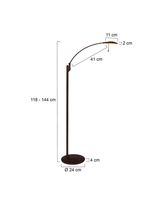 Steinhauer Led vloer leeslamp Zenith 2x6w - 2200K - 118cm bronsbruin 7862BR - thumbnail