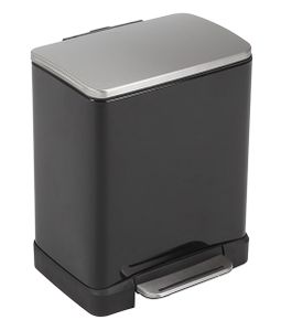 EKO - Europe E-Cube Step Bin 20L Rechthoekig Zwart