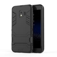 Schokbestendige PC + TPU Case voor Galaxy J2 kern met Holder(Black)