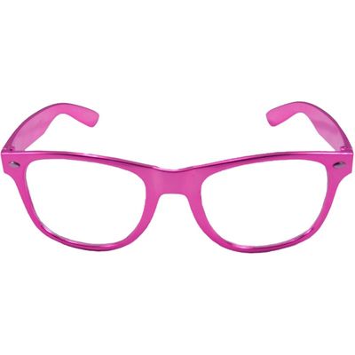 Verkleed bril metallic roze