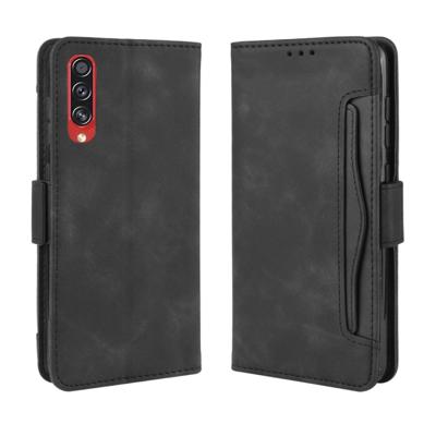 Voor Galaxy A90 5G portemonnee stijl huid voelen kalf patroon lederen draagtas met aparte kaartsleuf (zwart)