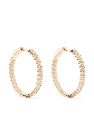 Anita Ko créoles Luna en or 18ct pavées de diamants