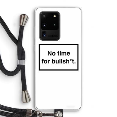 No time: Samsung Galaxy S20 Ultra Transparant Hoesje met koord