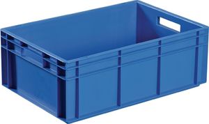 Promat Transportstapelbak | L400xB300xH170mm | blauw PP handgreepopening | zijwanden gesloten - 9000447804 9000447804