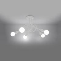 Witte loft Kroonluchter SUPEL 5