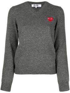 Comme Des Garçons Play pull à broderies - Gris